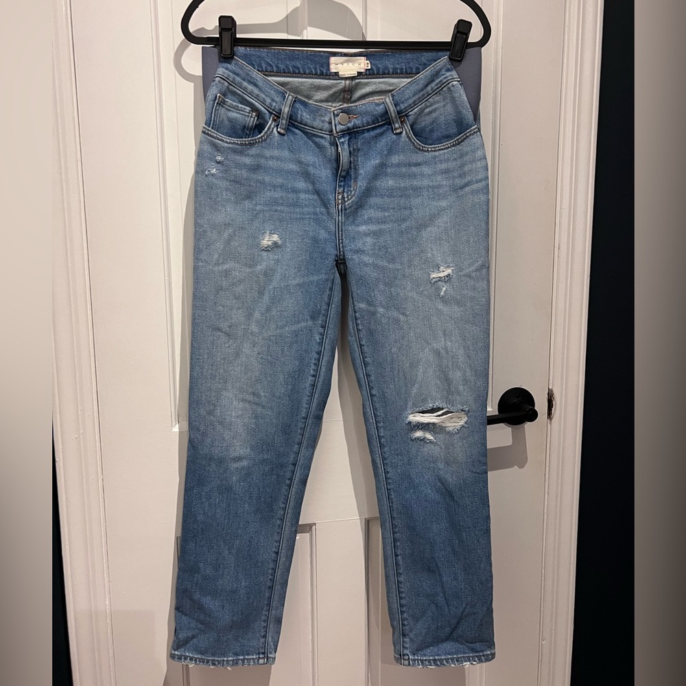 HATCH Maternity Boyfriend Jean, Destroyed Light Wash, Size 26